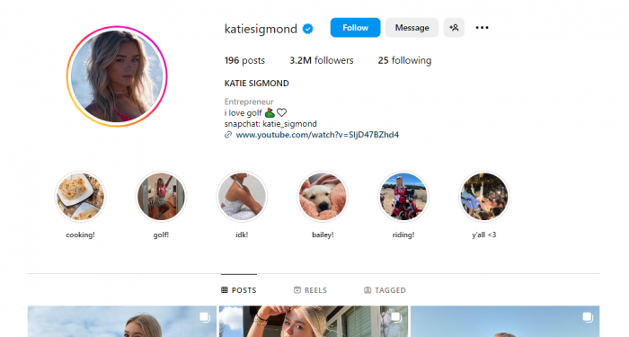 Katie Sigmond's Instagram