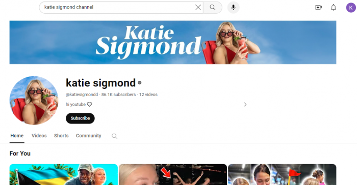 Katie Sigmond's YouTube